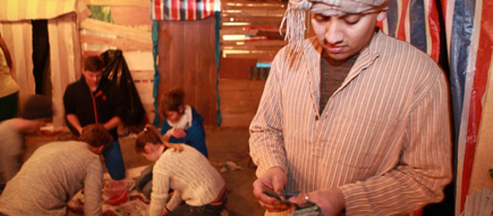 Simulation eines Slums |Foto: Thomas Williams Simulation eines Slums |Foto: Thomas Williams