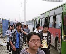 Workers at Foxconn, Chengdu